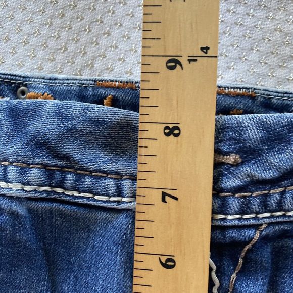 Rock Revival Jeans Women's 28 Easy Straight Tetbury Flap Pocket Bling Low Rise - Picture 14 of 16